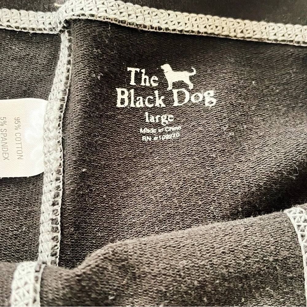 Black Dog Women’s Black Sweatpants with White Trim - Picture 9 of 9